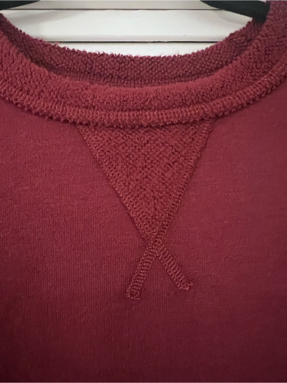 NWT Aerie Très Chic Chenille Sweatshirt in Deep Cherry - Picture 7 of 10